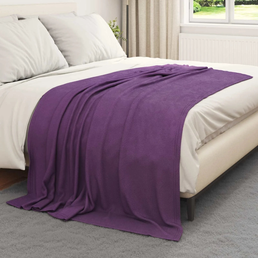 Coperte da Pile 24 pcs Viola 200 x 150 cm Panno