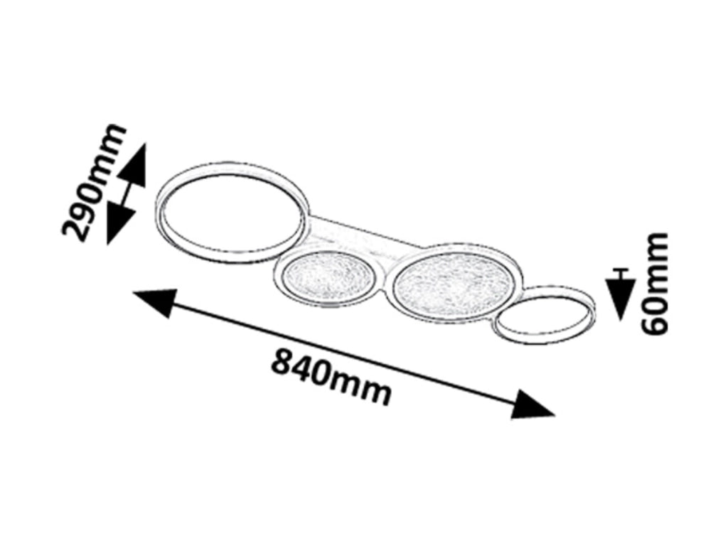 Plafoniera LED nera dimmerabile con telecomando Aranis Rabalux