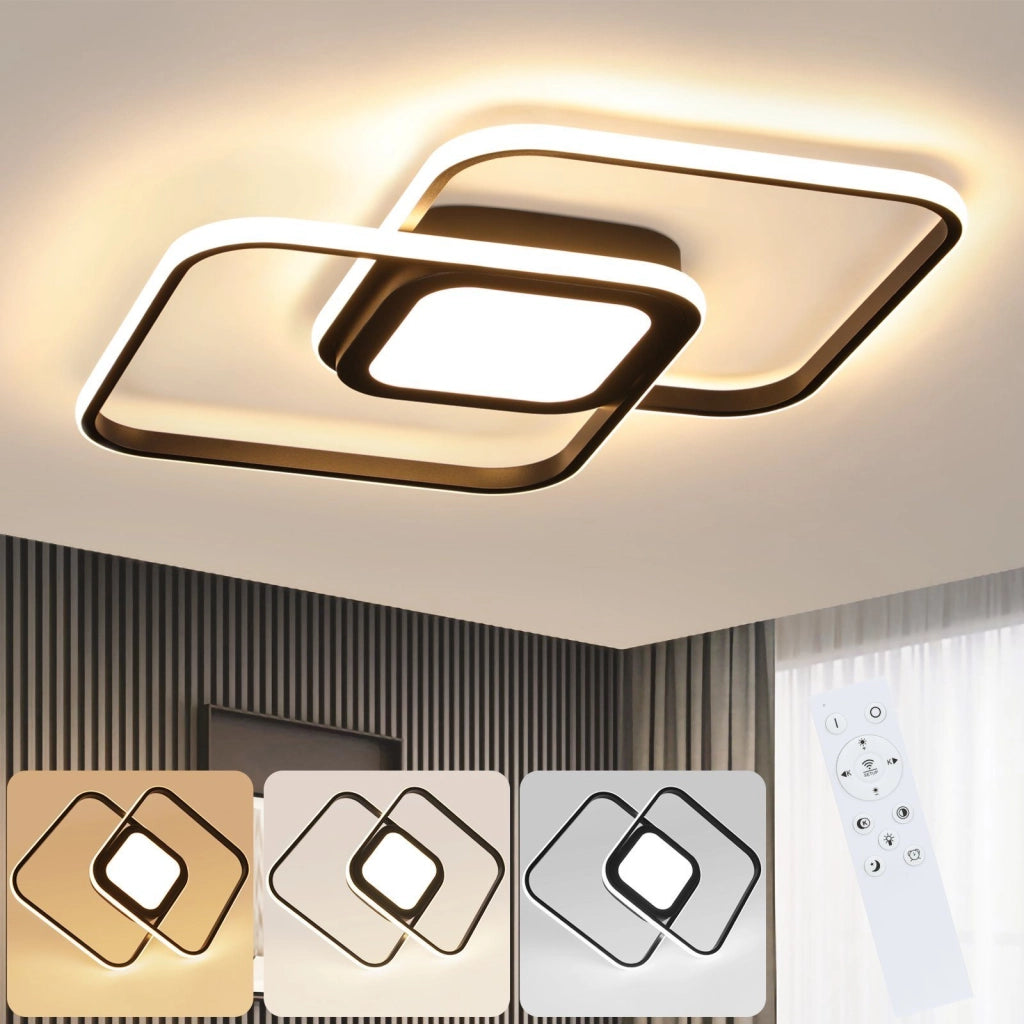 ZMH Lampada da soffitto LED dimmerabile 48W con telecomando per corridoio