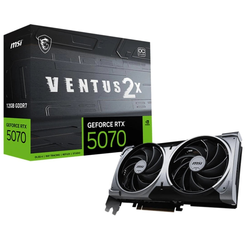Msi geforce rtx 5070 12g ventus 2x oc nvidia 12 gb gddr7