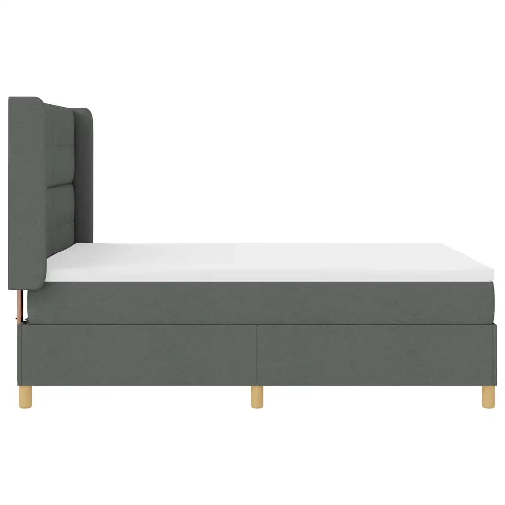 Letto a molle con strisce LED Grigio 160 x 200 cm Tessuto 3343701