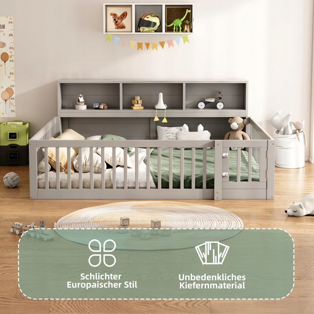 Divano letto 140x200 - Xylo - Grigio, pino