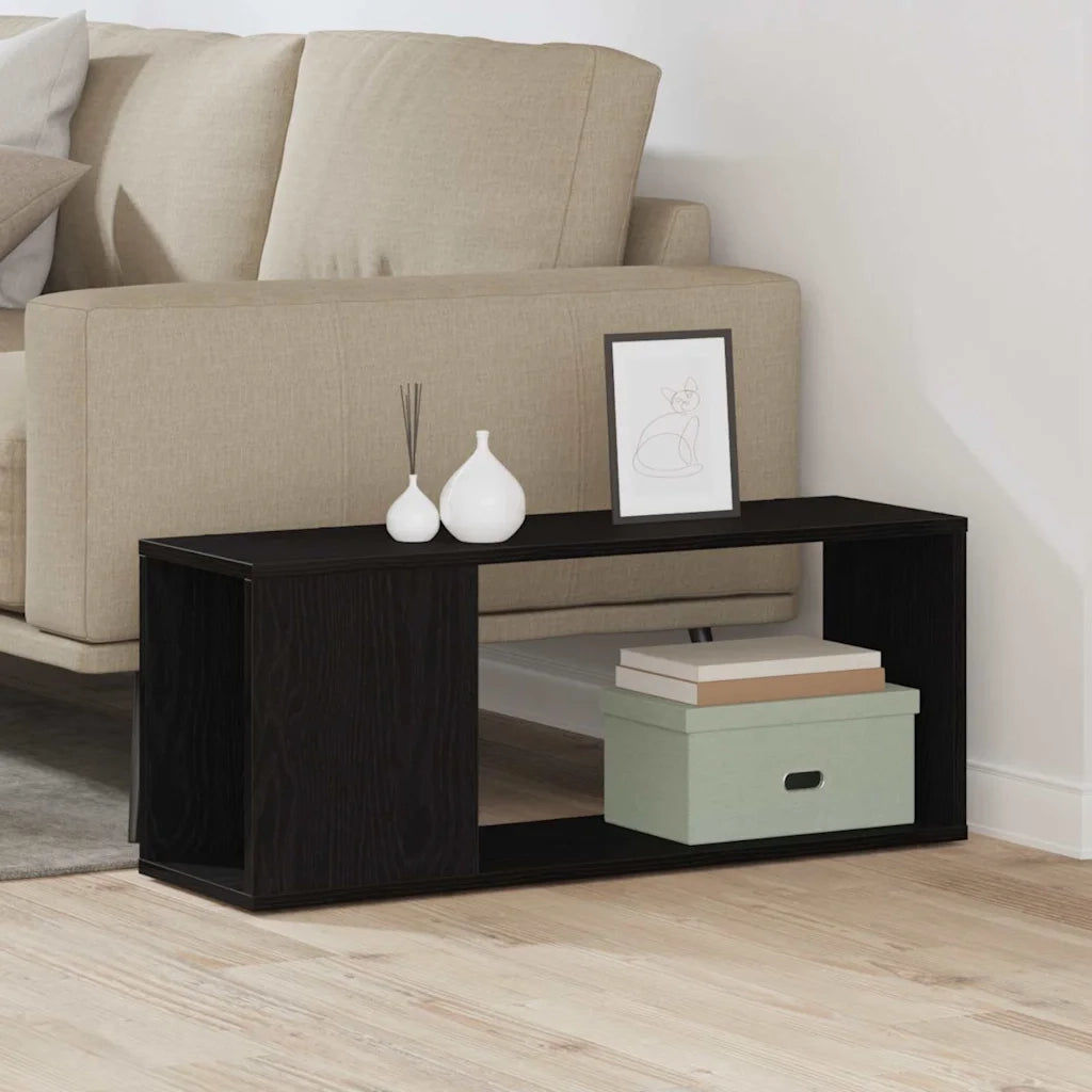 Set mobile TV 80 x 24 x 32 cm Rovere Nero Legno ingegnerizzato 862694