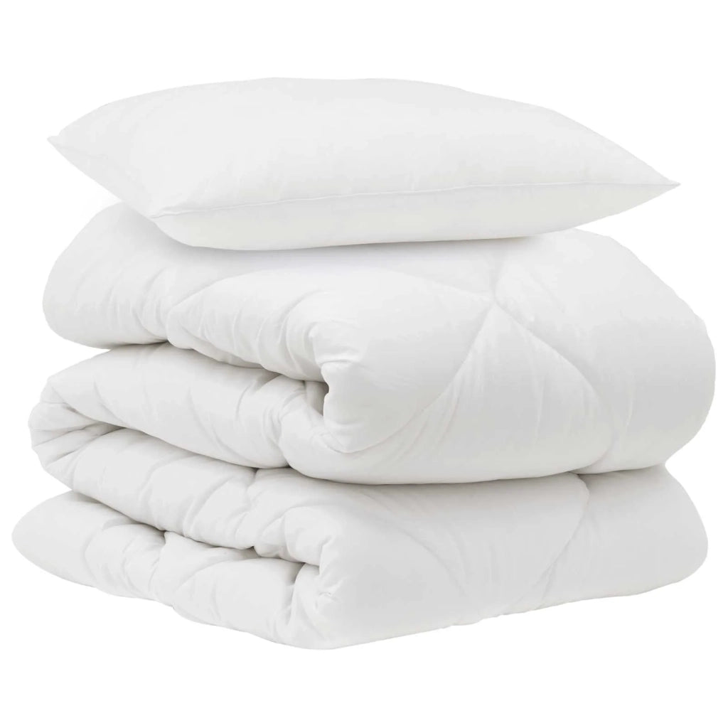 Piumone con cuscino 2 pcs Bianco Microfibra 3376630