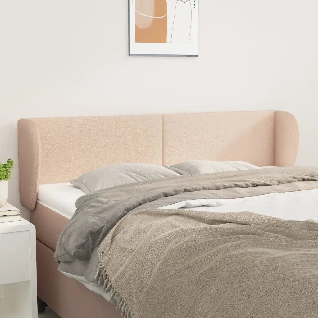Testiera | Testata ad Orecchio Cappuccino 147x23x78/88 cm in Similpelle