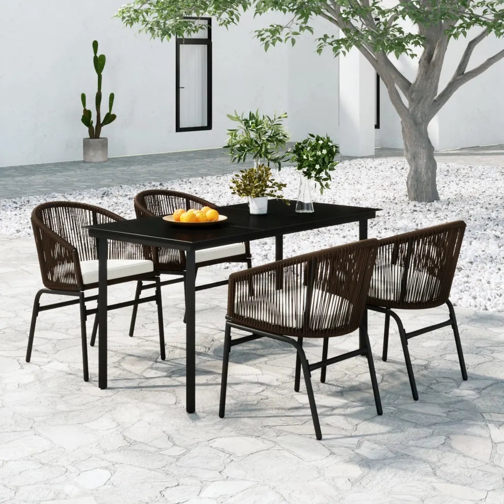 Set Mobili da Pranzo per Giardino 5 pz Marrone 3099229