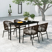 Set Mobili da Pranzo per Giardino 5 pz Marrone 3099229
