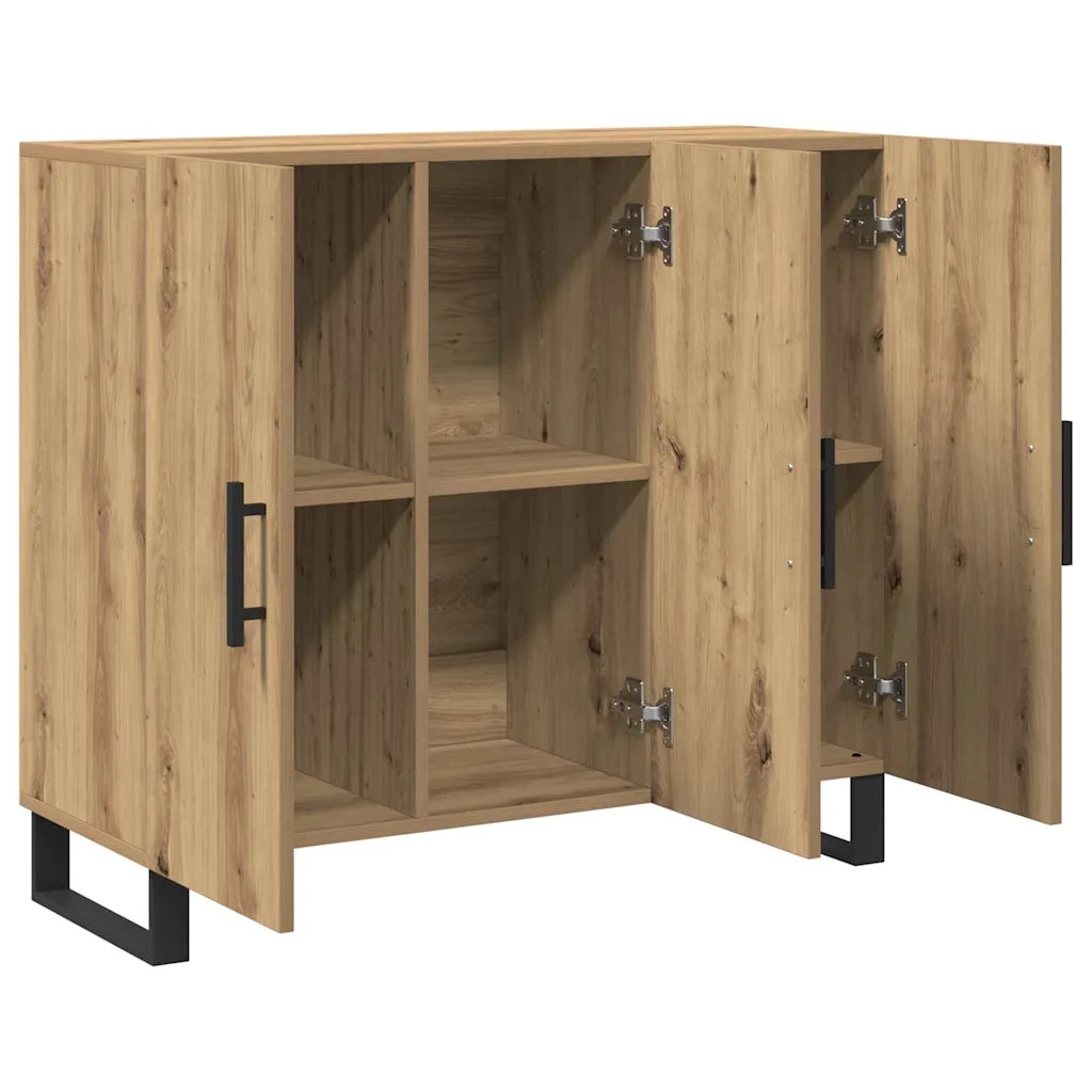 Credenza-Buffet-Armadio da cucina Rovere artigianale 90 x 34 x 80 cm Legno multistrato 622783