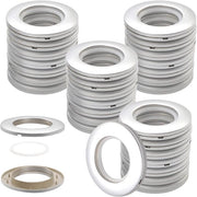 Anelli per tenda a rullo - Materiale plastico silenzioso - 32 pezzi - Argento opaco - 40 mm