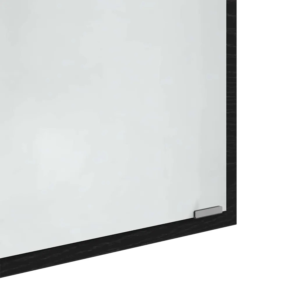 Specchio da Bagno | Specchio decorativo LED con specchio Rovere Nero 40 x 37 x 8.5 cm