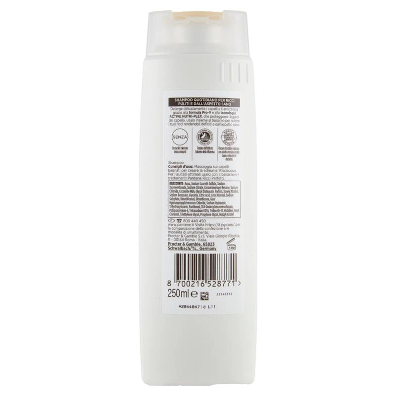 PANTENE PRO-V ACTIVE NUTRI-PLEX SHAMPOO RICCI PERFETTI MODELLA RICCI CRESPI E RIBELLI 250 ML