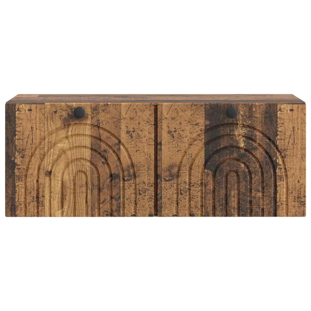 Mobile Porta TV da Muro-Credenza per TV sospesa Legno antico 78,5 x 31 x 30 cm 793315