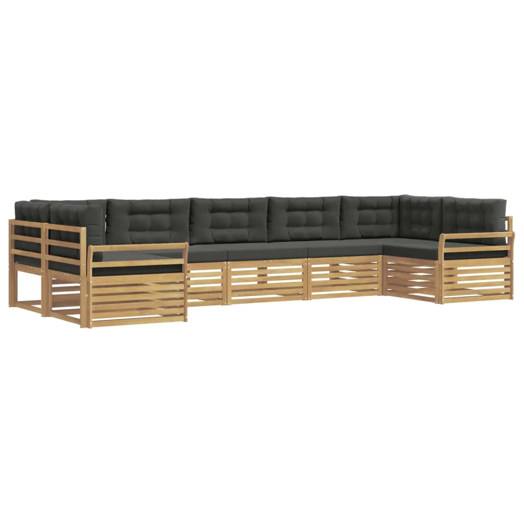 Set di divani da esterno 7 pcs Bianco e Antracite 3391087