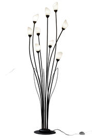 Lampada da terra GLORIOSA nera opaca 160cm 9xG9 Jupiter
