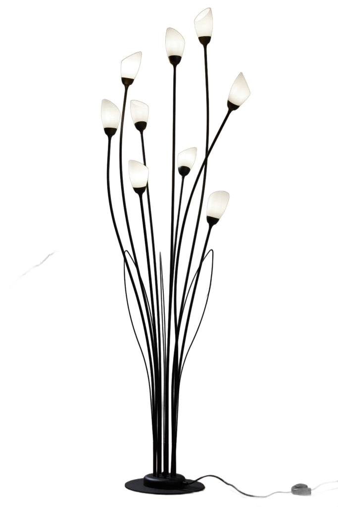 Lampada da terra GLORIOSA nera opaca 160cm 9xG9 Jupiter