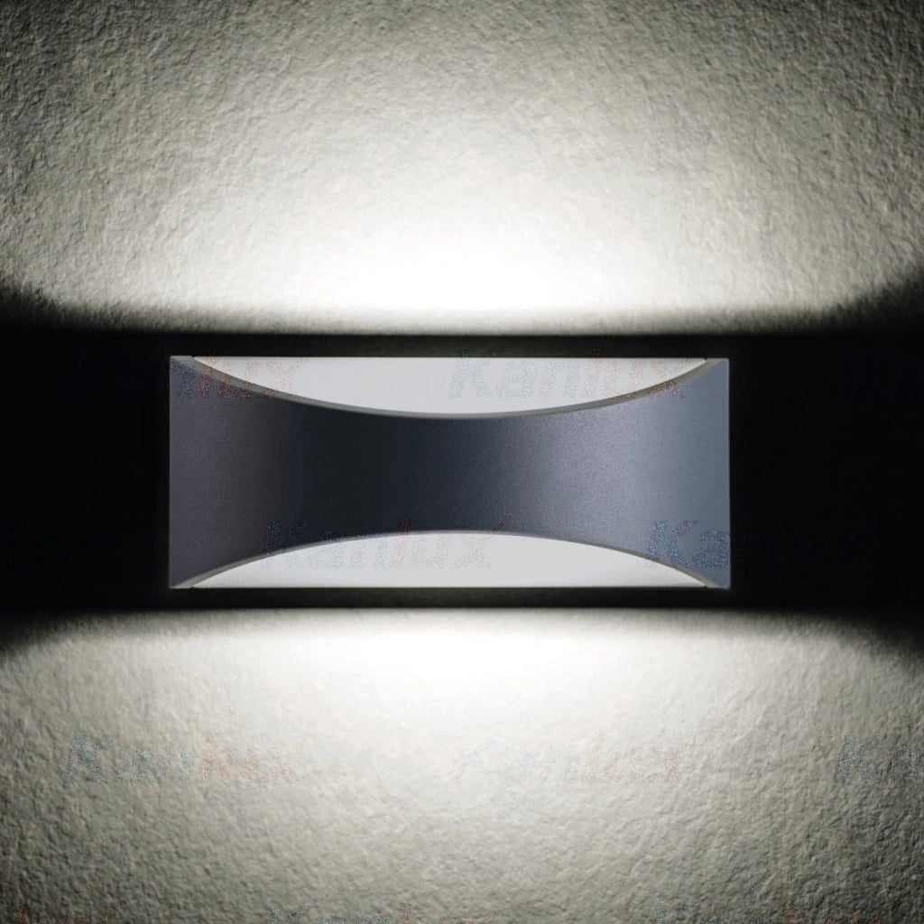 Applique esterna Kanlux BISO LED 8W IP54 grafite alluminio
