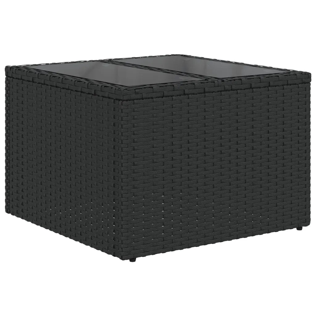 Set Divani da Giardino con Cuscini 7pz Nero Polyrattan 3218016