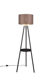 Lampada da terra con tavolino Colette tortora e oro