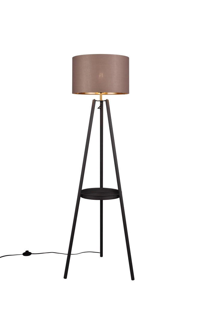 Lampada da terra con tavolino Colette tortora e oro