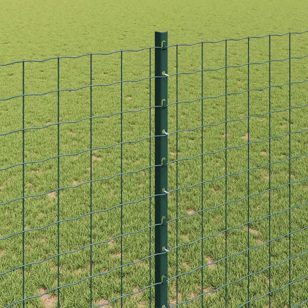 Palo della recinzione 5 pcs Verde 140 cm Acciaio 42006268