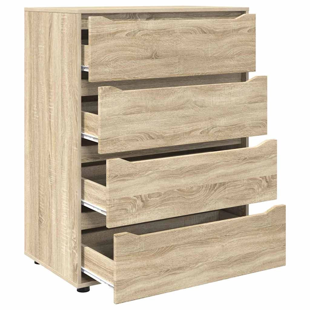 Set di 2 pratici e funzionali mobili contenitori 80 x 48 x 105 cm realizzati in legno ingegnerizzato di rovere Sonoma 02_0056178