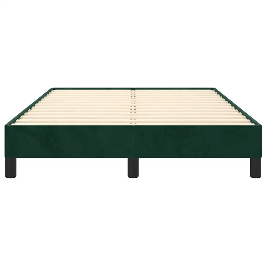 Letto matrimoniale | Letto per adulti | Giroletto senza Materasso Verde Scuro 120x200 cm in Velluto