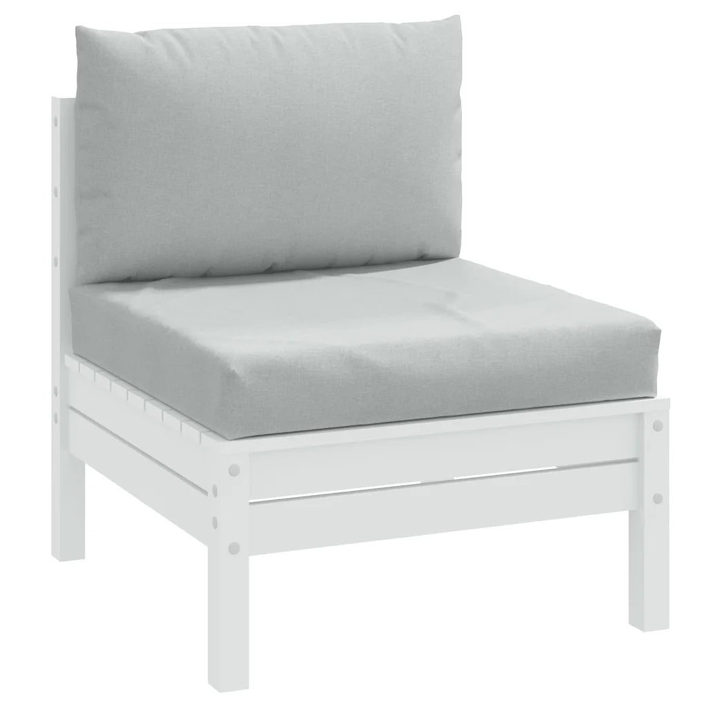 Cuscini per Pallet 2 pz | Cuscini per sedie Grigio Chiaro M¨¦lange in Tessuto