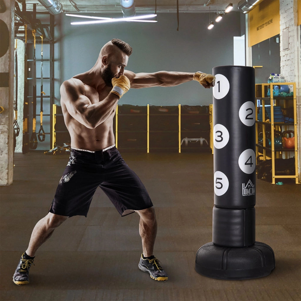 Sacco da Boxe con Supporto ¨C Minimal ¨C Nero 176 cm