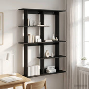 Scaffale da parete Rovere Nero 102 x 20 x 130 cm 8012053