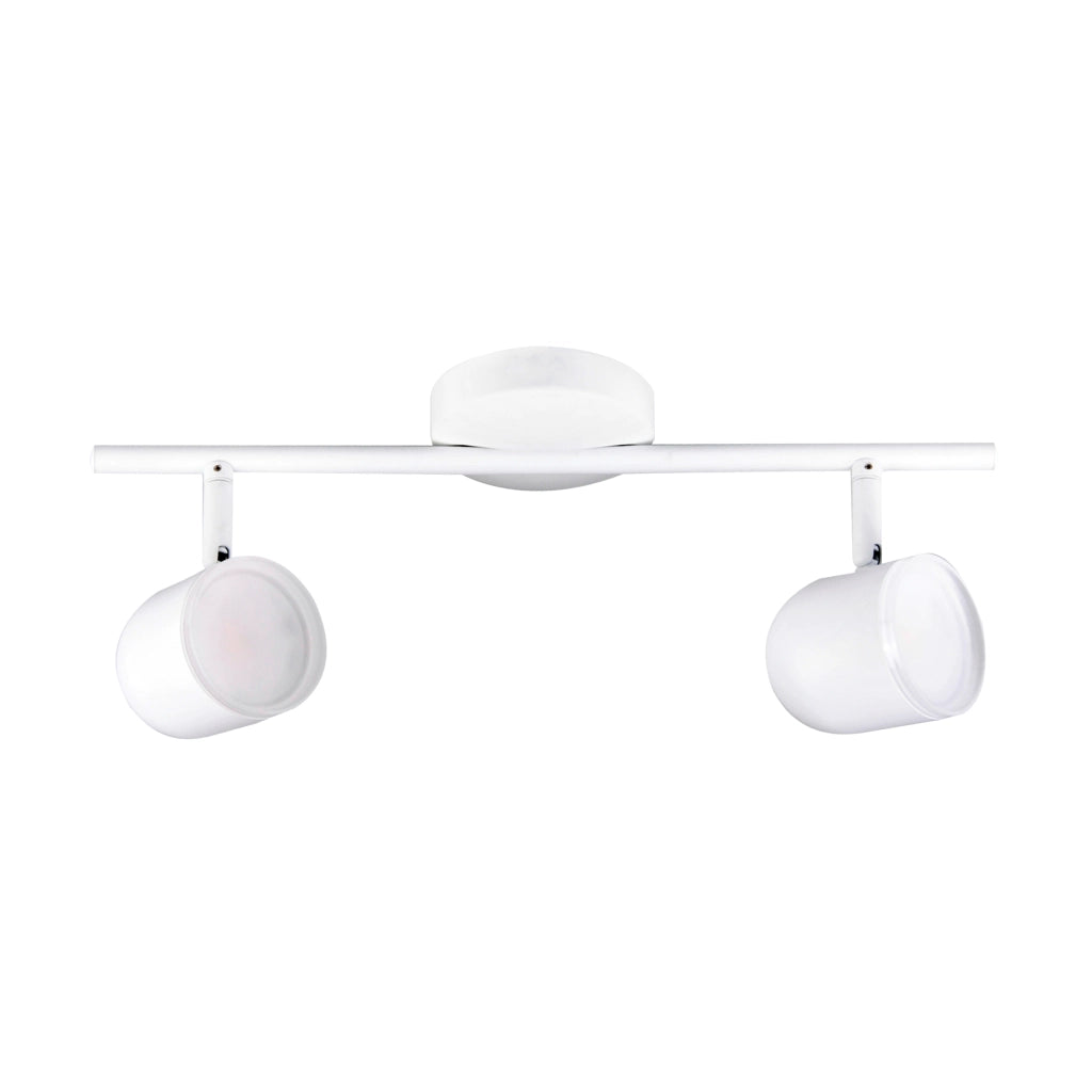 Plafoniera LED 2 luci orientabile bianca 3000K Polux