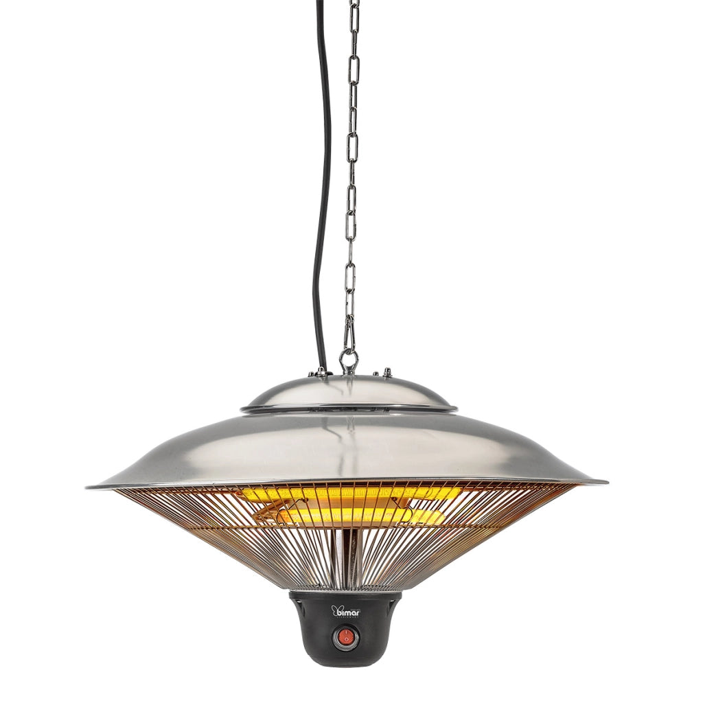 Bimar Stufa Elettrica Esterno HR313 Lampada Infrarossi Radiante 1500W Telecomando 2 Potenze