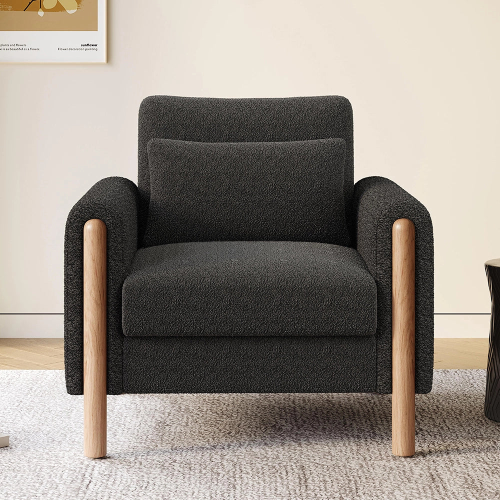 Poltrona moderna - Xylo - Con cuscino spesso, grigio