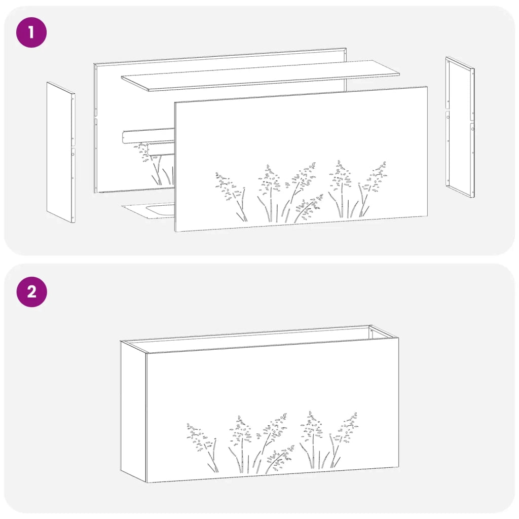 Vaso da giardino Verde Oliva 100 x 20 x 49 cm 8005854
