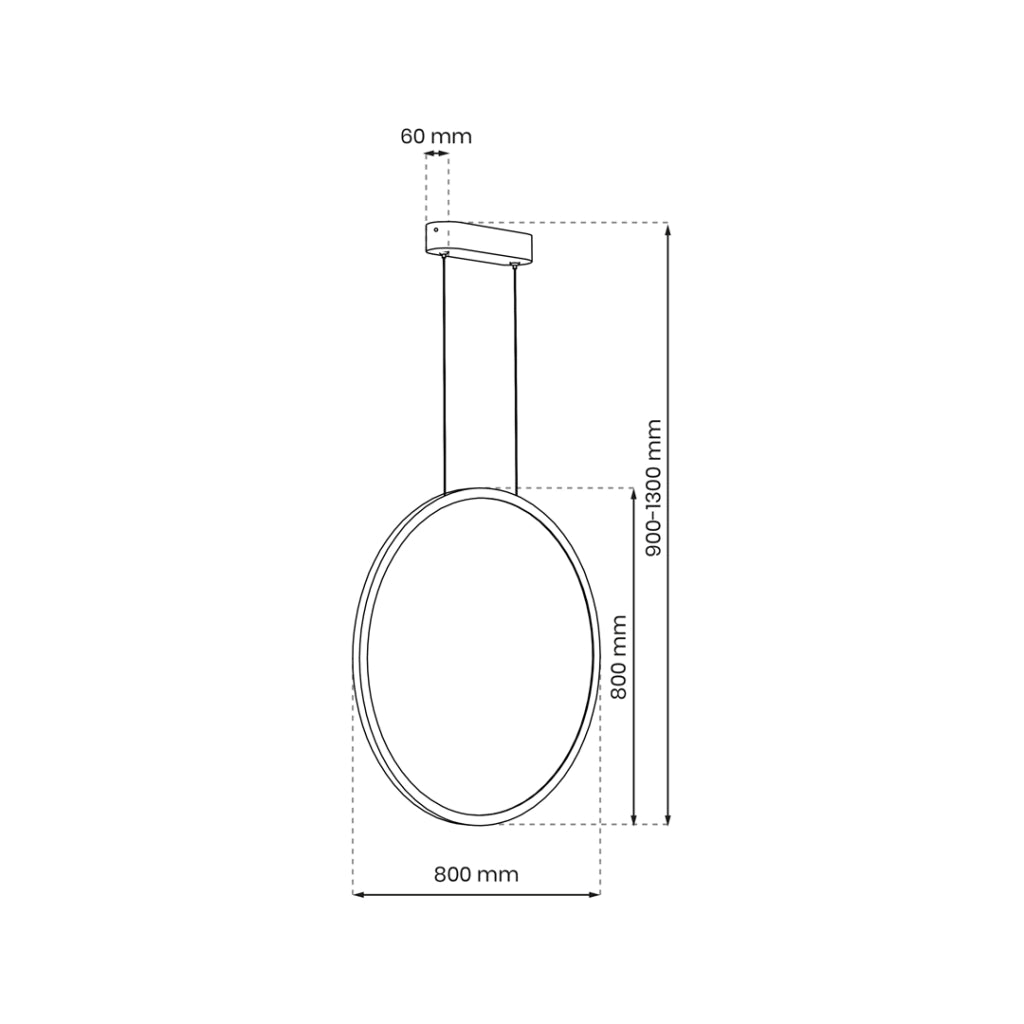 Lampada sospensione LED anello oro Milagro Saturno 46W