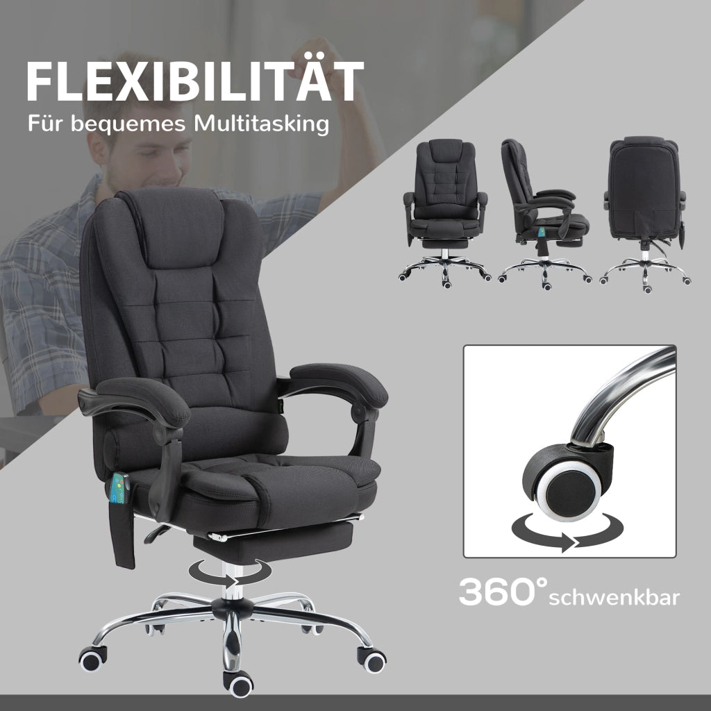 Sedia da ufficio massaggiante ¨C zephmum ¨C nero
