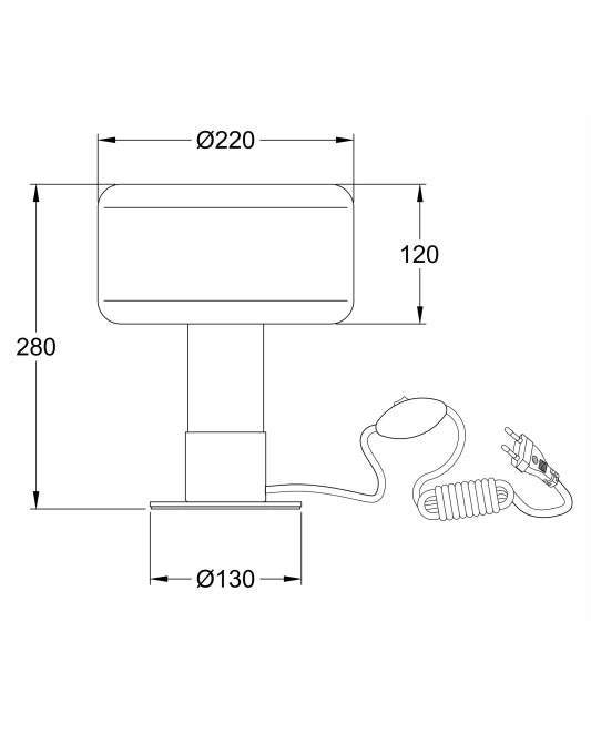 Lampada da Tavolo Flick Oro, Struttura in Metallo e Vetro Borosilicato, Dimmerabile al Tocco, Attacco E14 15W, IP20 - Flick