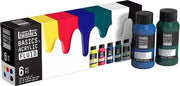 Set di vernici acriliche fluide - rapido asciugatura - 6 pezzi - 118 ml per flacone
