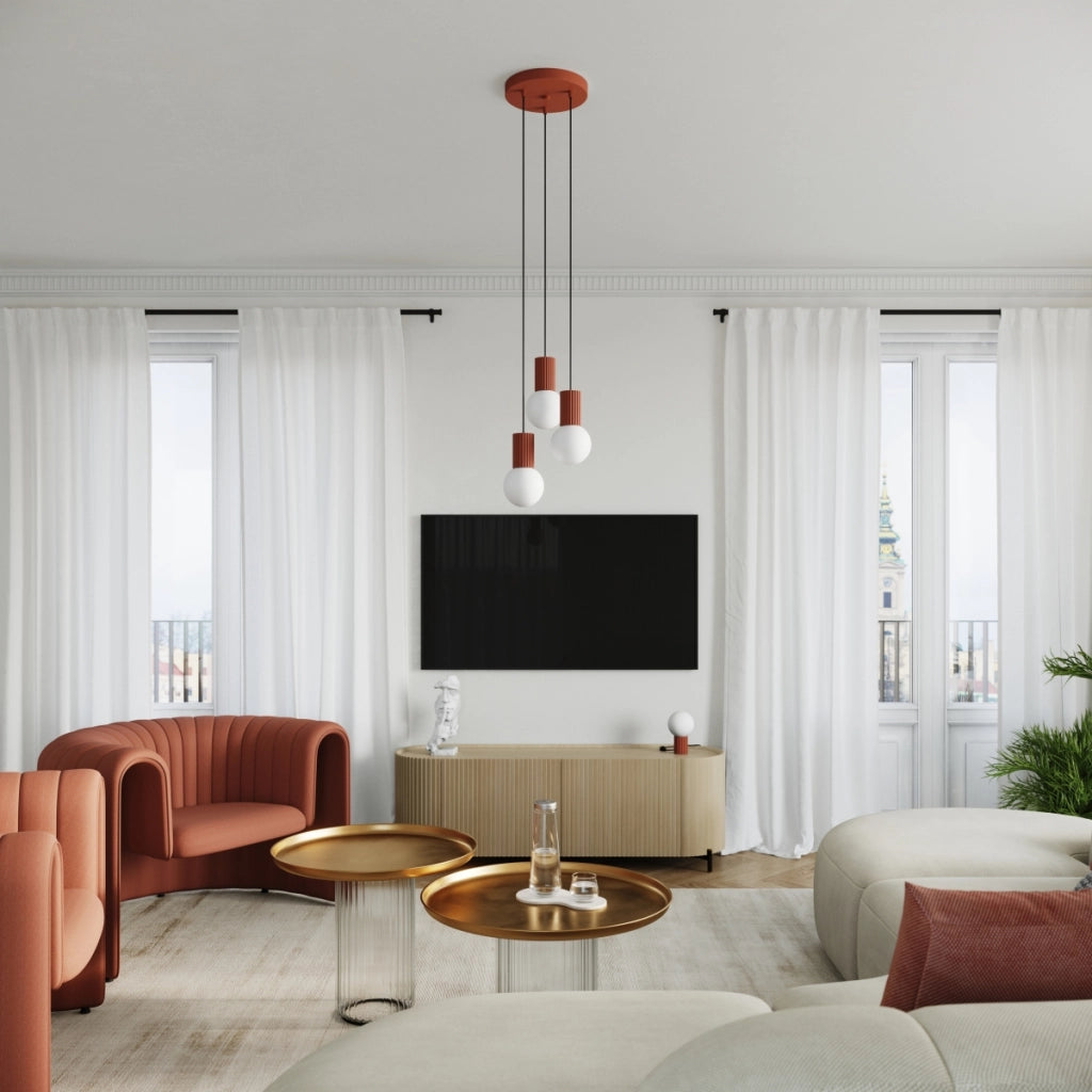 Lampada da tavolo HALO rosso ocra
