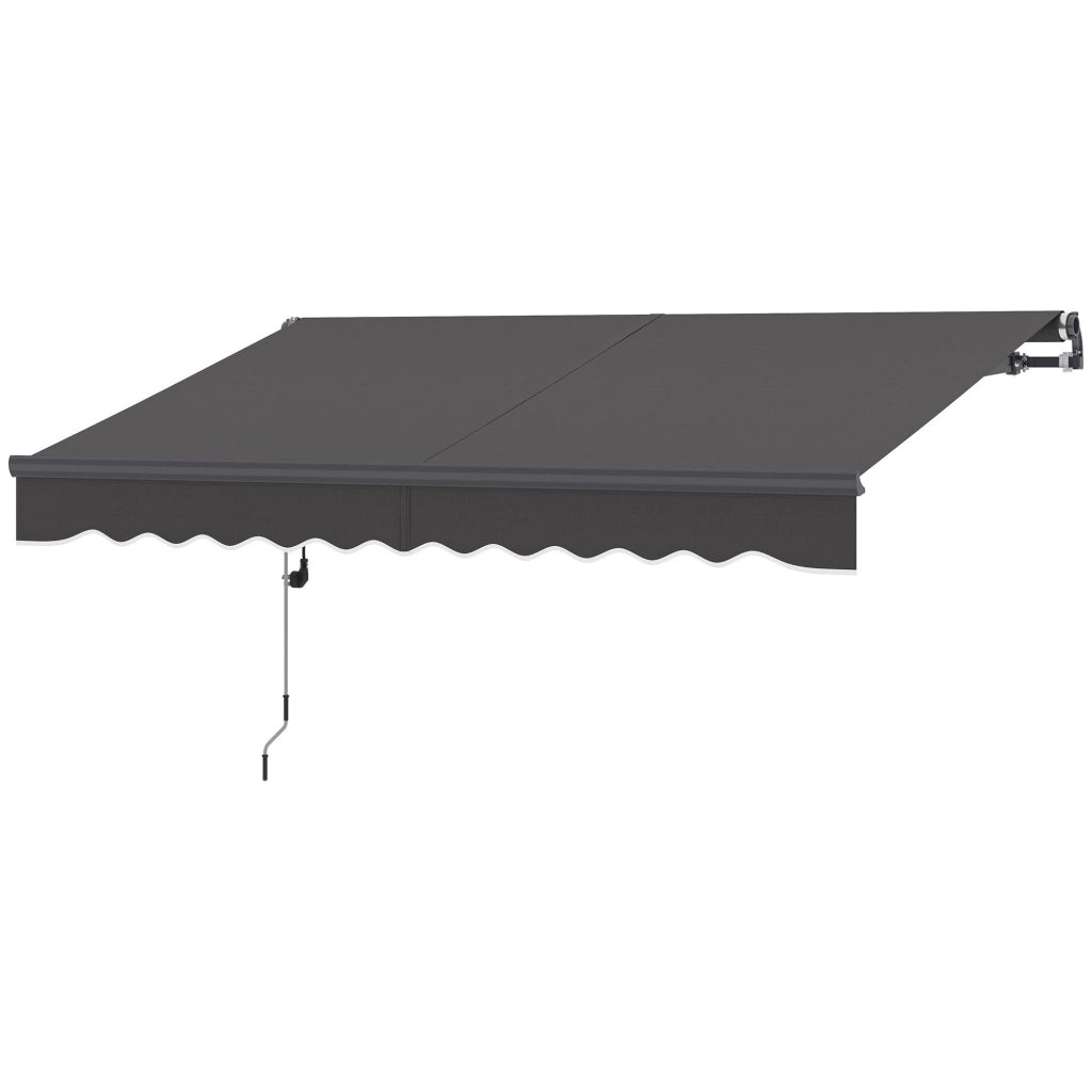 Tenda da Sole Retrattile Elettrica con Manovella ¨C Xylo ¨C Grigio Scuro 296x250 cm