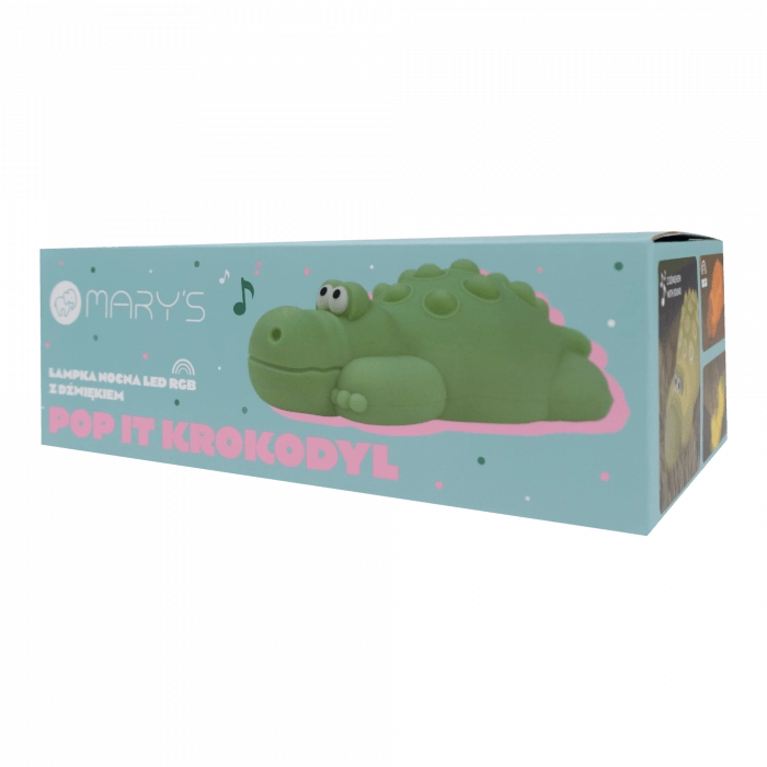 Luce notte bimbi wireless RGBW coccodrillo verde Mary's