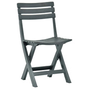 Sedie da Giardino Pieghevoli 2 pz in Plastica Verde 48789