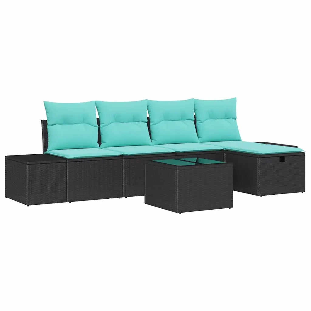 Set di divani 5 pz polyrattan 3360707
