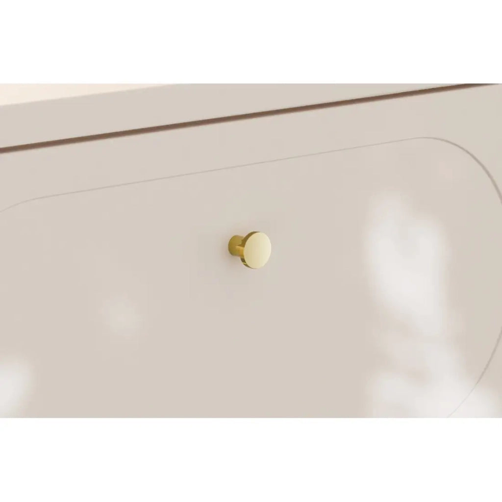 Set bagno TORNADO beige: mobile sottolavabo 60cm + piano per lavabo + lavabo da appoggio marrone rotondo