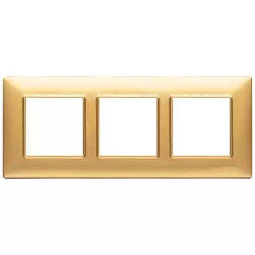 VIMAR PLANA - PLACCA 6M (2+2+2) INT57 ORO OPACO