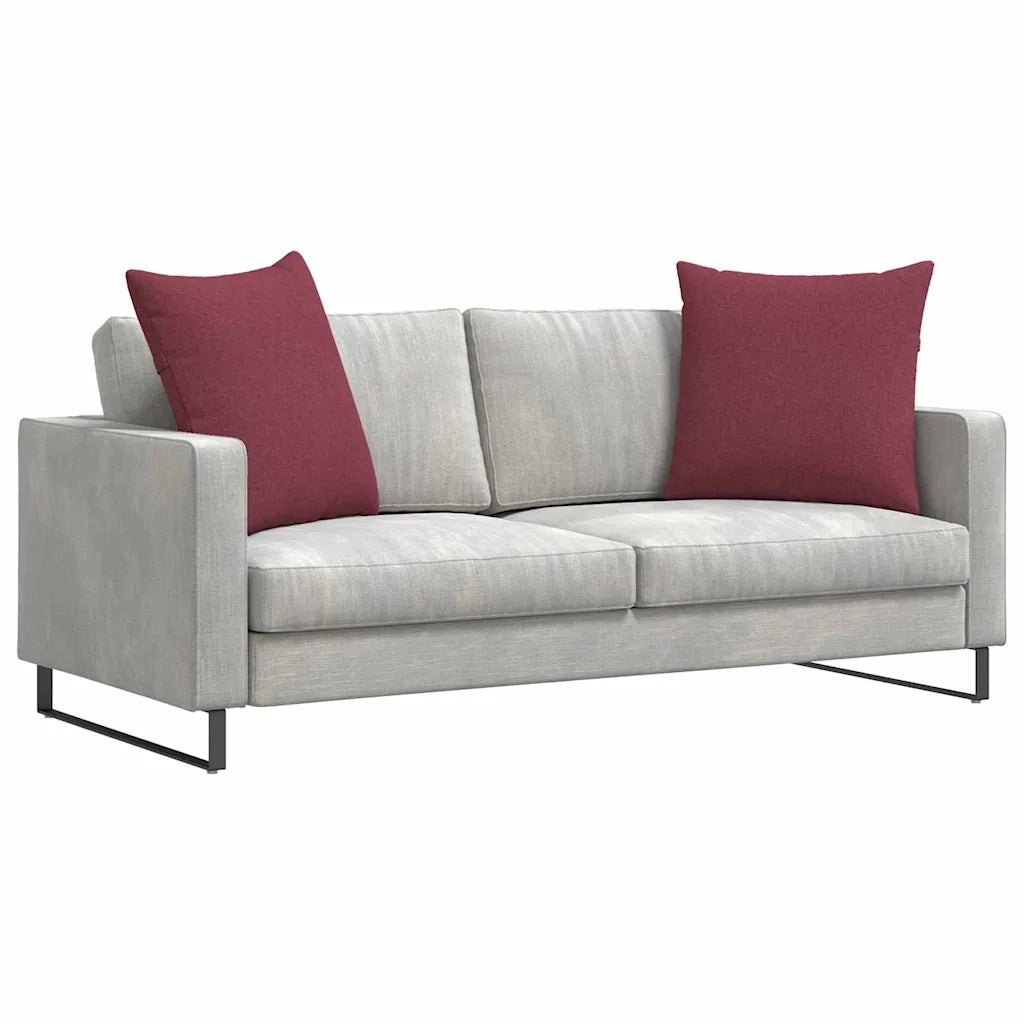 Cuscini da Divano 2 pcs Rosso Vino 80 x 80 cm Tessuto 42014043