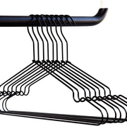 Hanger da abbigliamento in metallo resistente - 8 pezzi (nero)