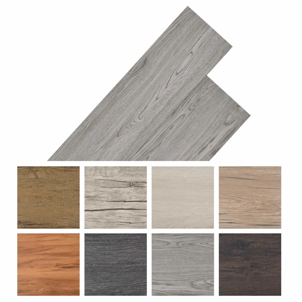 Tavole per Pavimenti 18 pcs Grigio scuro 5,26 m² PVC 42046252