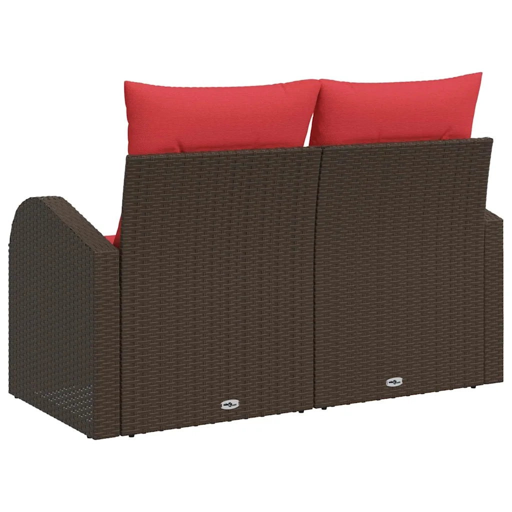 Divano da giardino Marrone 124 x 62 x 85cm polyrattan 42006748