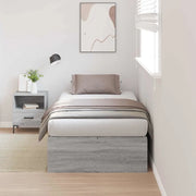 Struttura letto con contenitore-Giroletto con contenitore Grigio Sonoma 90 x 190 cm