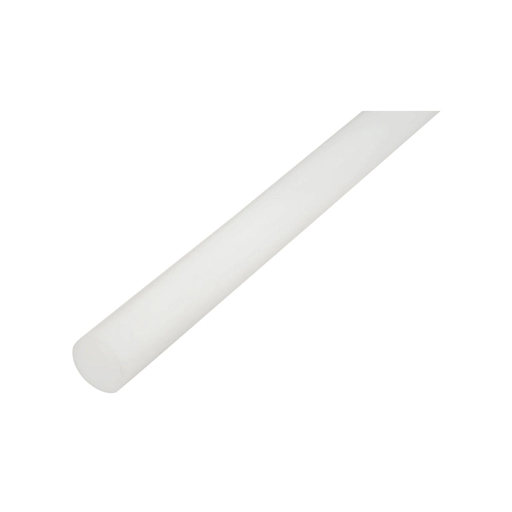 Barra di poliammide, poliossimetilene-poliacetale POM bianca 1000x25mm 0.75 Kg